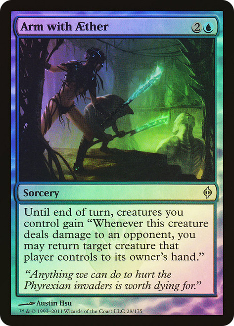 Arm with Aether\nNew Phyrexia\nSingle\nMagic The Gathering
