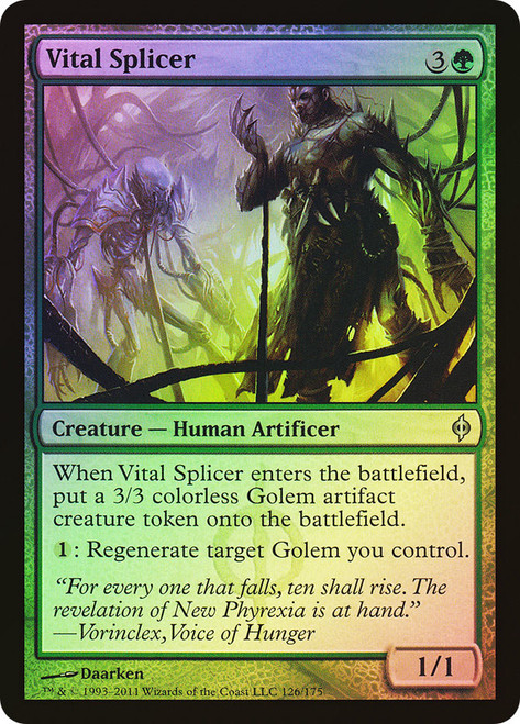 Vital Splicer\nNew Phyrexia\nSingle\nMagic The Gathering