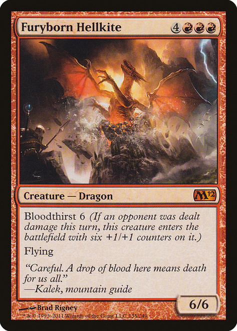 Furyborn Hellkite\nMagic 2012 Core Set\nSingle\nMagic The Gathering