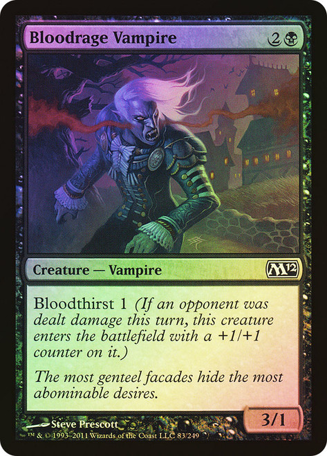Bloodrage Vampire\nMagic 2012 Core Set\nSingle\nMagic The Gathering