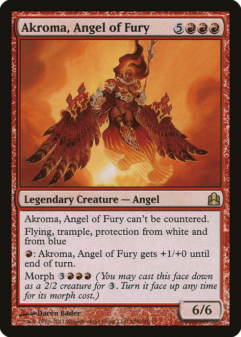 Akroma, Angel of Fury\nCommander: 2011 Edition\nSingle\nMagic The Gathering