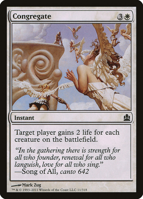 Congregate\nCommander: 2011 Edition\nSingle\nMagic The Gathering