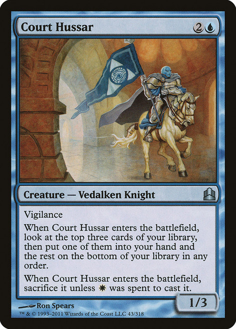Court Hussar\nCommander: 2011 Edition\nSingle\nMagic The Gathering