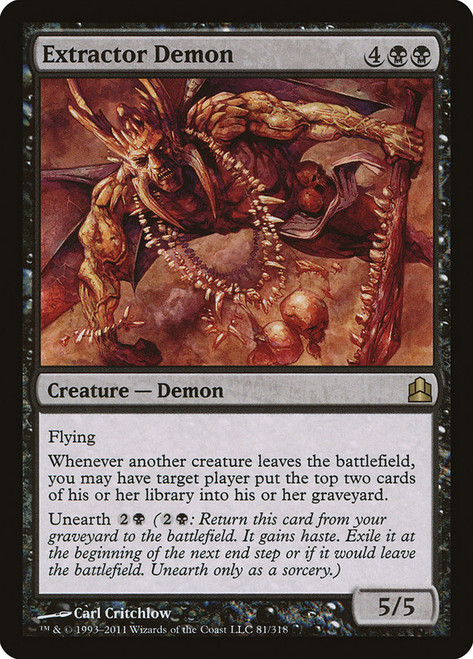 Extractor Demon\nCommander: 2011 Edition\nSingle\nMagic The Gathering