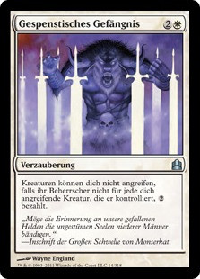 Ghostly Prison
Commander: 2011 Edition - German
Single
Magic The Gathering