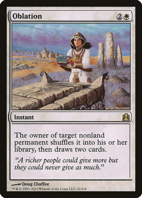 Oblation\nCommander: 2011 Edition\nSingle\nMagic The Gathering