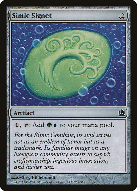 Simic Signet\nCommander: 2011 Edition\nSingle\nMagic The Gathering