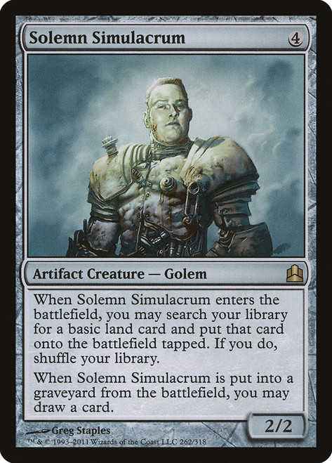 Solemn Simulacrum\nCommander: 2011 Edition\nSingle\nMagic The Gathering