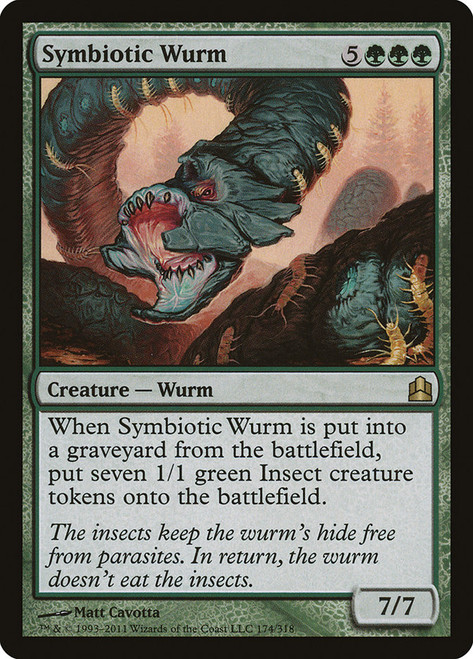 Symbiotic Wurm\nCommander: 2011 Edition\nSingle\nMagic The Gathering