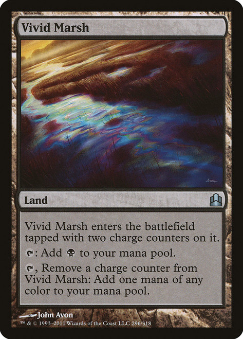 Vivid Marsh\nCommander: 2011 Edition\nSingle\nMagic The Gathering