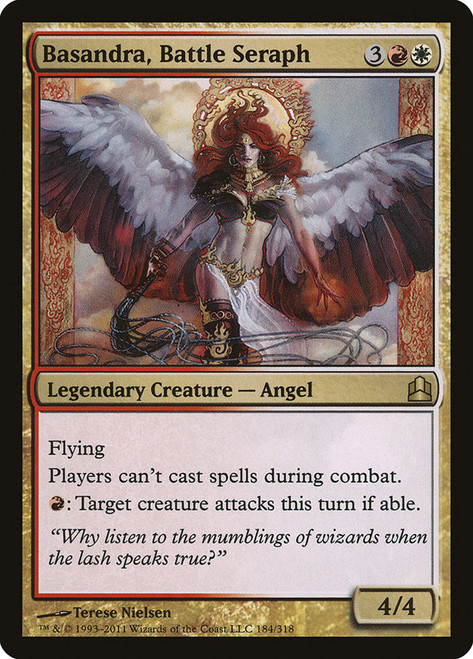 Basandra, Battle Seraph\nCommander: 2011 Edition\nSingle\nMagic The Gathering