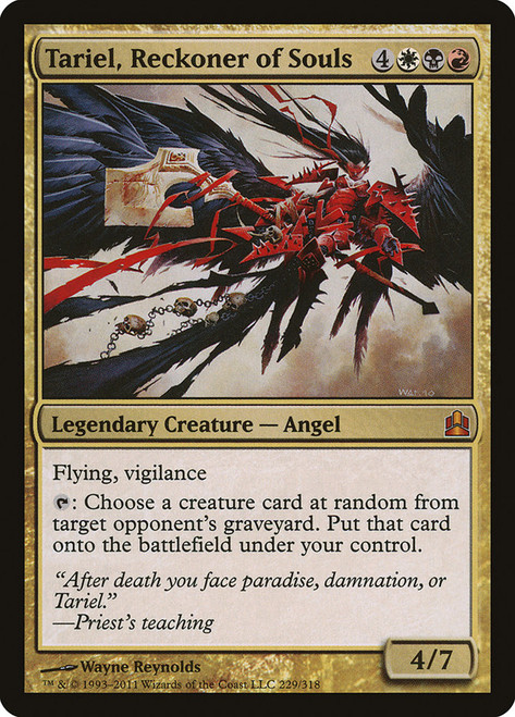 Tariel, Reckoner of Souls\nCommander: 2011 Edition\nSingle\nMagic The Gathering