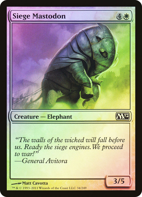 Siege Mastodon\nMagic 2012 Core Set\nSingle\nMagic The Gathering