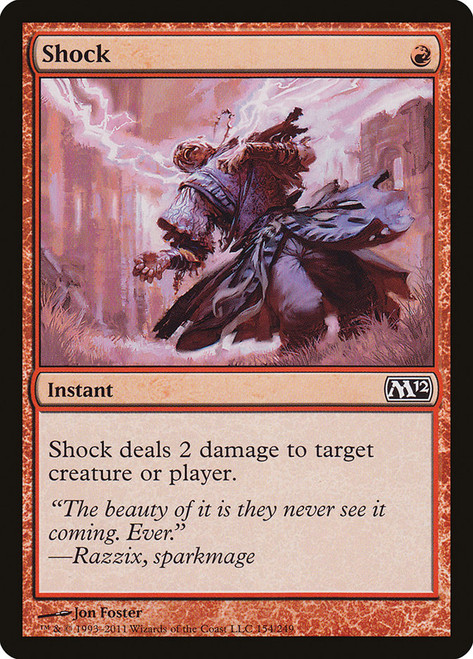 Shock\nMagic 2012 Core Set\nSingle\nMagic The Gathering