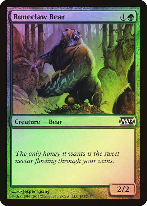 Runeclaw Bear\nMagic 2012 Core Set\nSingle\nMagic The Gathering