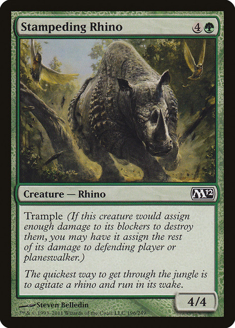 Stampeding Rhino\nMagic 2012 Core Set\nSingle\nMagic The Gathering