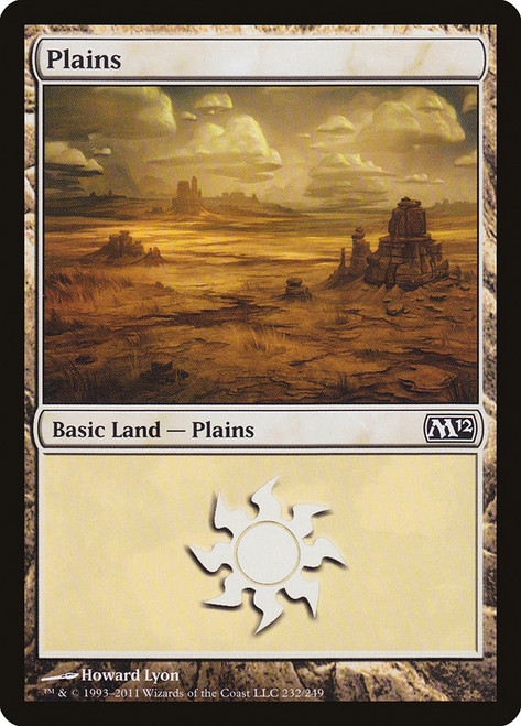 Plains (#232)\nMagic 2012 Core Set\nSingle\nMagic The Gathering