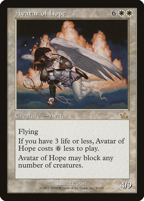 Avatar of Hope\nProphecy\nSingle\nMagic The Gathering