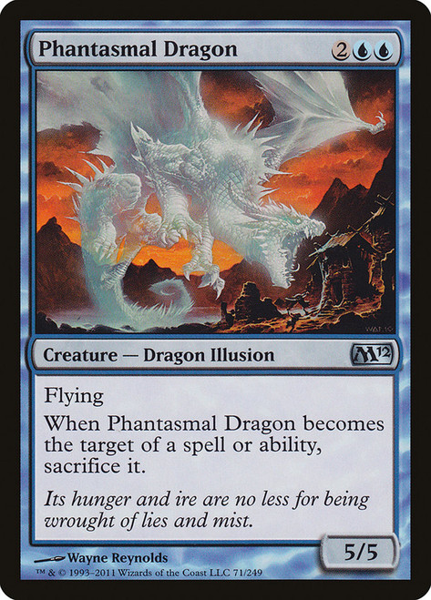 Phantasmal Dragon\nMagic 2012 Core Set\nSingle\nMagic The Gathering
