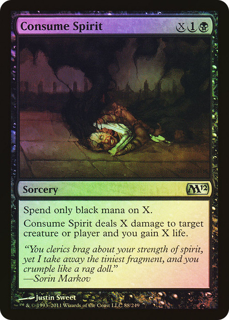 Consume Spirit\nMagic 2012 Core Set\nSingle\nMagic The Gathering