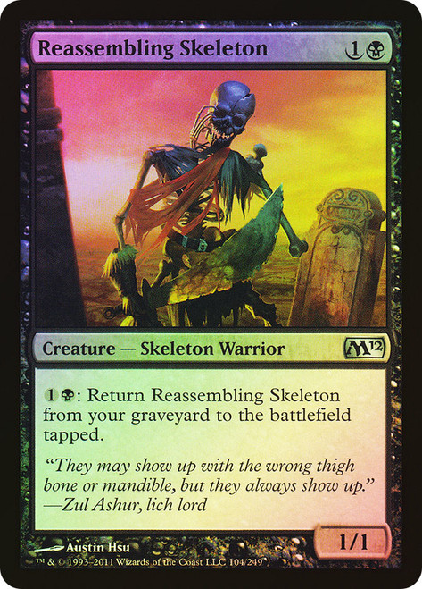 Reassembling Skeleton\nMagic 2012 Core Set\nSingle\nMagic The Gathering