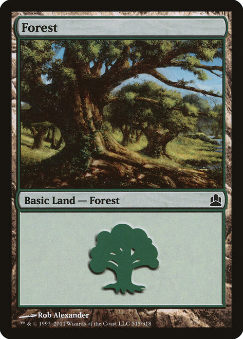 Forest (#315)\nCommander: 2011 Edition\nSingle\nMagic The Gathering