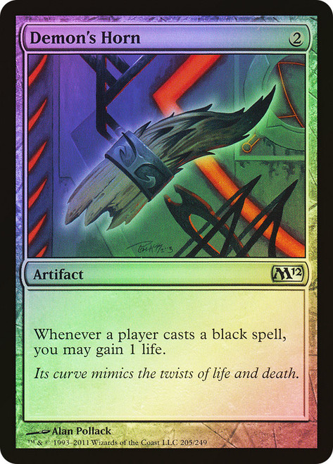Demon's Horn\nMagic 2012 Core Set\nSingle\nMagic The Gathering