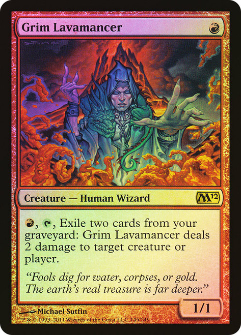 Grim Lavamancer\nMagic 2012 Core Set\nSingle\nMagic The Gathering