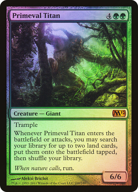 Primeval Titan\nMagic 2012 Core Set\nSingle\nMagic The Gathering