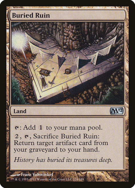 Buried Ruin\nMagic 2012 Core Set\nSingle\nMagic The Gathering