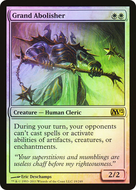 Grand Abolisher\nMagic 2012 Core Set\nSingle\nMagic The Gathering