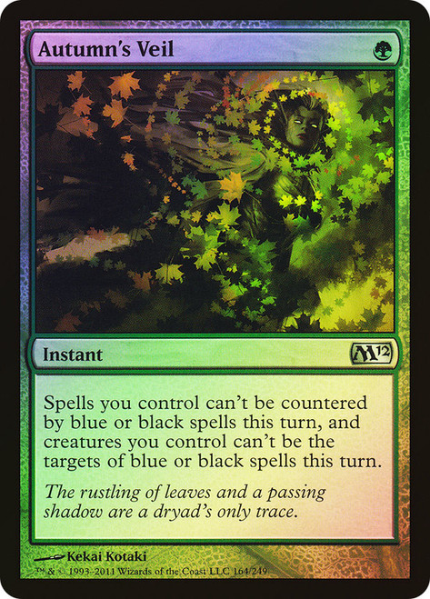 Autumn's Veil\nMagic 2012 Core Set\nSingle\nMagic The Gathering