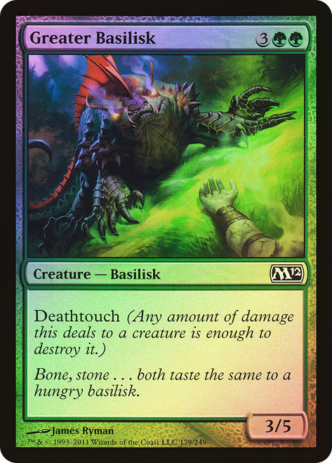 Greater Basilisk\nMagic 2012 Core Set\nSingle\nMagic The Gathering