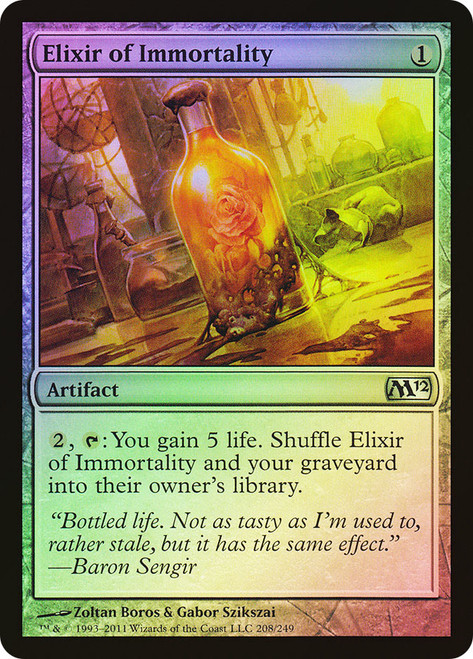 Elixir of Immortality\nMagic 2012 Core Set\nSingle\nMagic The Gathering