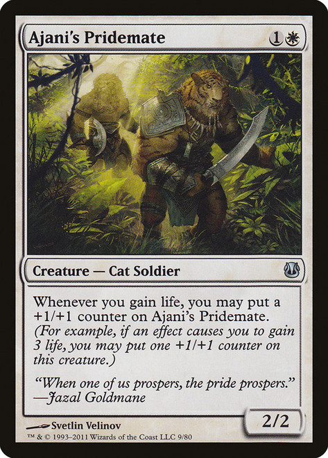 Ajani's Pridemate\nDuel Decks: Ajani vs. Nicol Bolas\nSingle\nMagic The Gathering