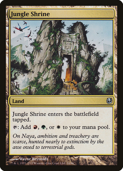 Jungle Shrine\nDuel Decks: Ajani vs. Nicol Bolas\nSingle\nMagic The Gathering