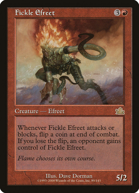 Fickle Efreet\nProphecy\nSingle\nMagic The Gathering