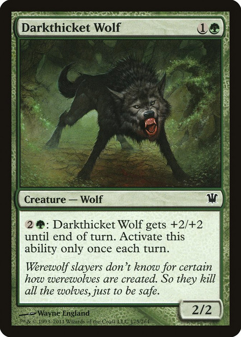 Darkthicket Wolf\nInnistrad\nSingle\nMagic The Gathering
