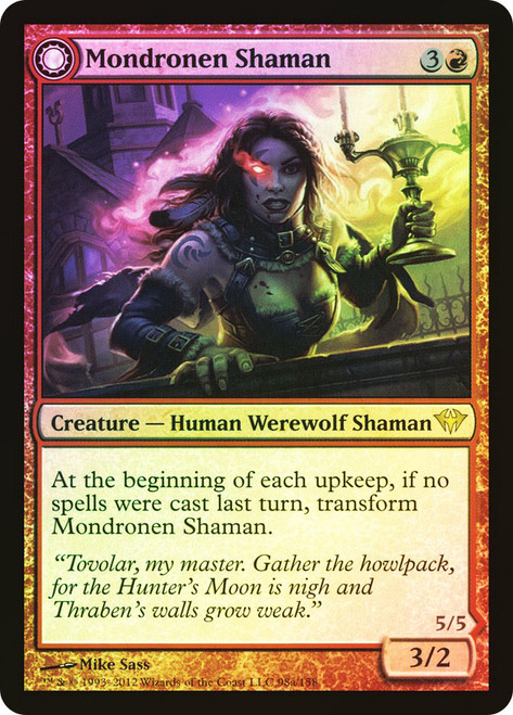 Mondronen Shaman // Tovolar's Magehunter\nDark Ascension\nSingle\nMagic The Gathering