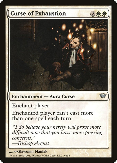 Curse of Exhaustion\nDark Ascension\nSingle\nMagic The Gathering