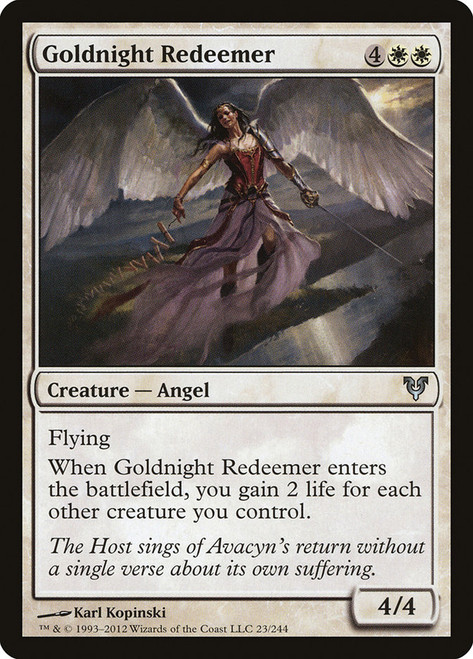 Goldnight Redeemer\nAvacyn Restored\nSingle\nMagic The Gathering