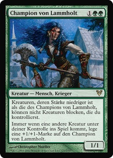 Champion of Lambholt
Avacyn Restored - German
Single
Magic The Gathering
