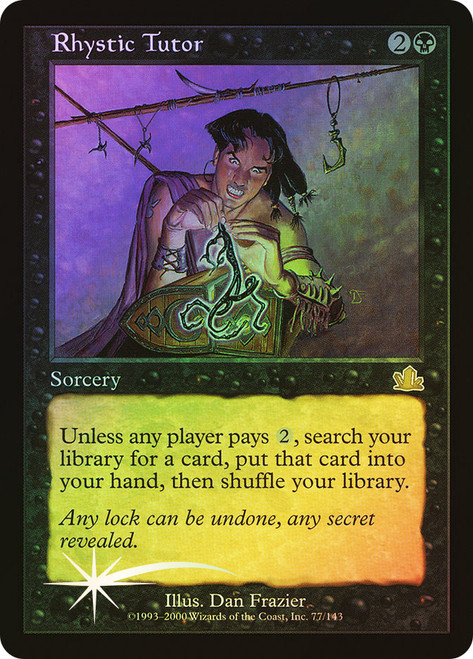 Rhystic Tutor\nProphecy\nSingle\nMagic The Gathering