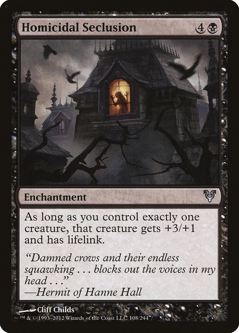 Homicidal Seclusion\nAvacyn Restored\nSingle\nMagic The Gathering