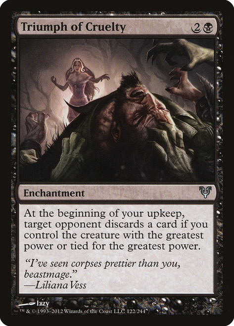 Triumph of Cruelty\nAvacyn Restored\nSingle\nMagic The Gathering