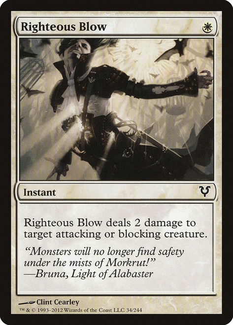 Righteous Blow\nAvacyn Restored\nSingle\nMagic The Gathering