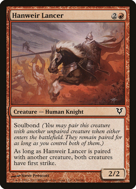 Hanweir Lancer\nAvacyn Restored\nSingle\nMagic The Gathering