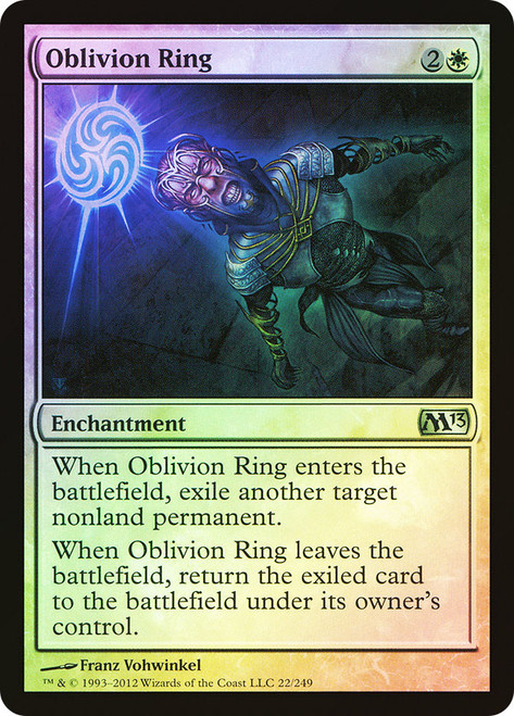 Oblivion Ring\nMagic 2013 Core Set\nSingle\nMagic The Gathering