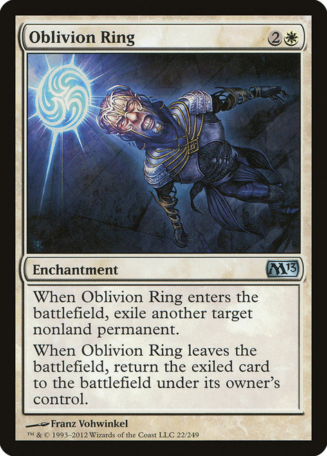 Oblivion Ring\nMagic 2013 Core Set\nSingle\nMagic The Gathering