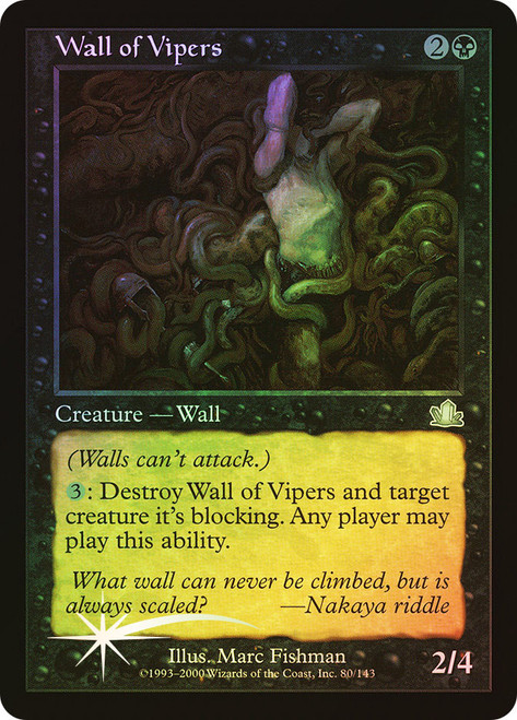 Wall of Vipers\nProphecy\nSingle\nMagic The Gathering